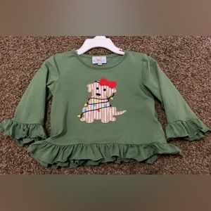 Long sleeve puppy dog shirt for baby girls